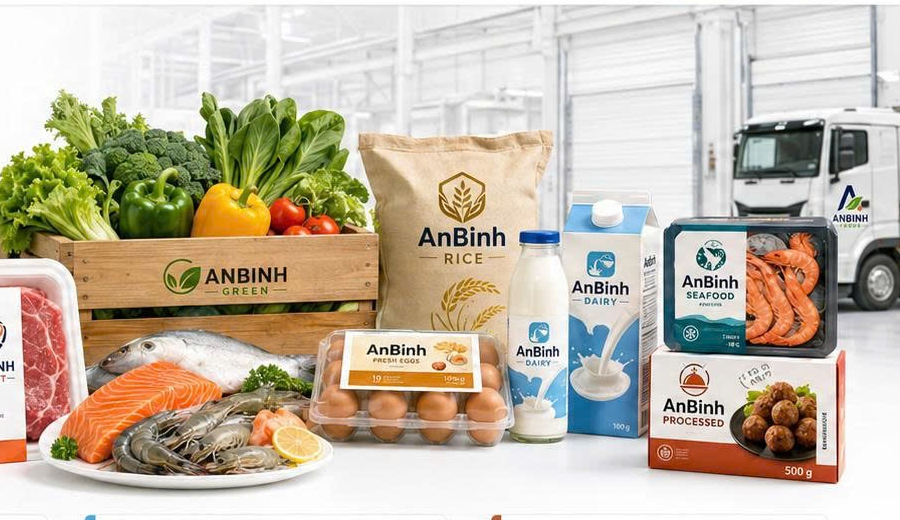 ANBINH FOODS fresh produce, meat, seafood and processed food